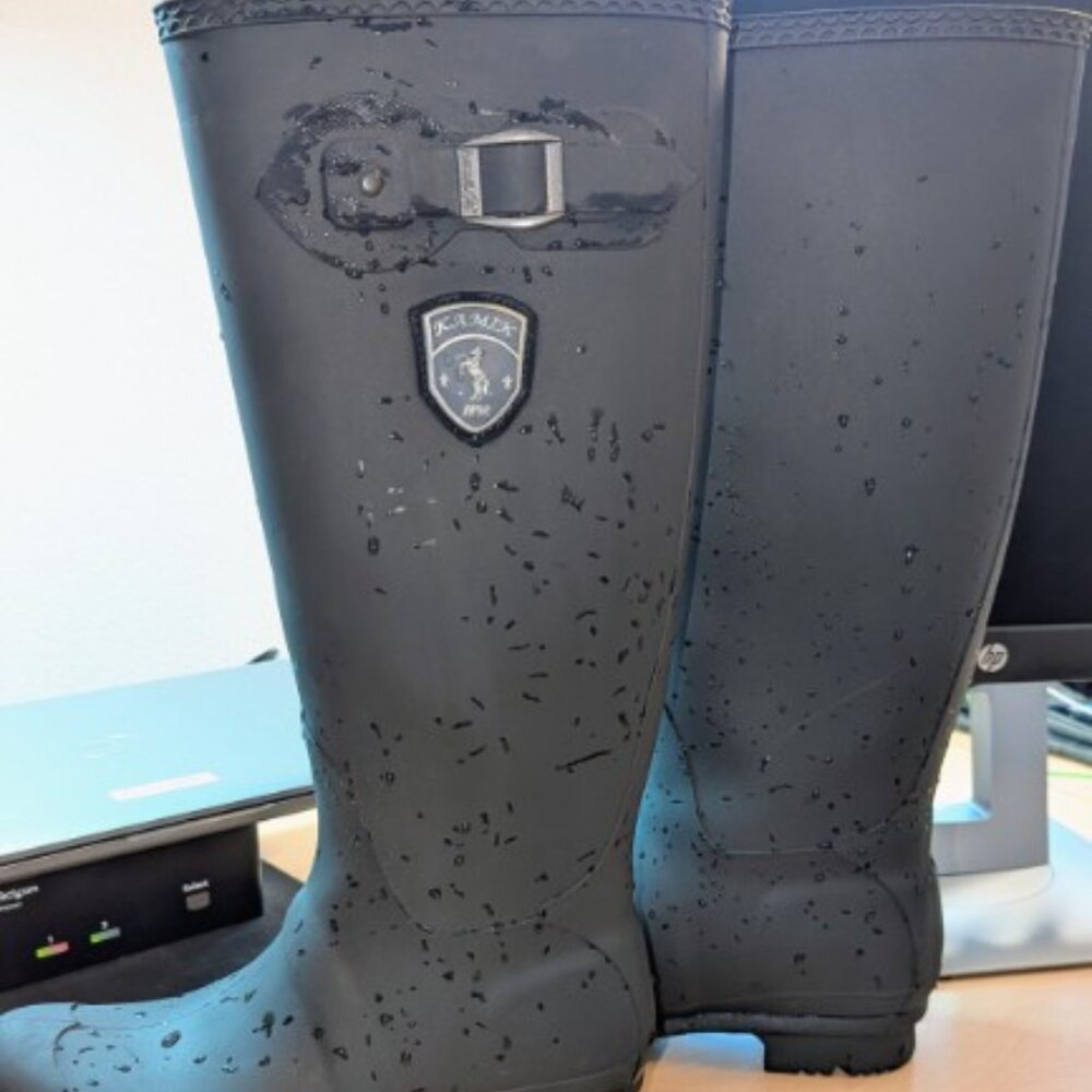 Kamik tall rain boots equestrian style, women's S 9 - Picture 3 of 12